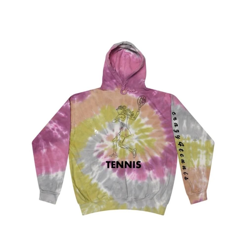 Tye dye boho tennis hoodie